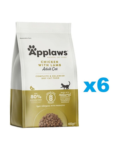 APPLAWS Cat Adult Chicken and Lamb 2,4 kg (6x400 g)