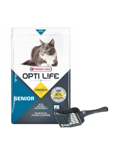 VERSELE-LAGA Opti Life Cat Senior Chicken 2,5 kg pro starší kočky + lopatka na stelivo ZDARMA