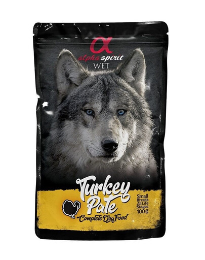 ALPHA SPIRIT Krůtí paštika 100g sáček pro psy