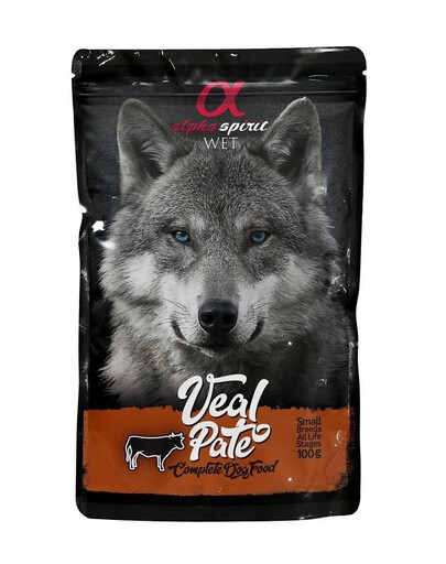 ALPHA SPIRIT Telecí paštika 100g sáček pro psy