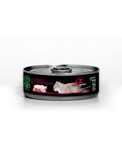 ALPHA SPIRIT Turkey with raspberries 85g Krůtí s borůvkami