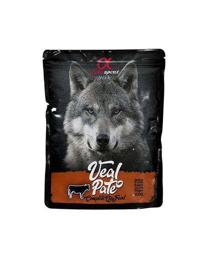ALPHA SPIRIT Telecí paštika 300g sáček pro psy