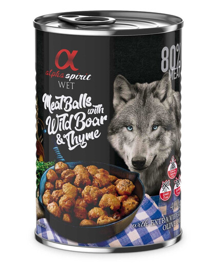 ALPHA SPIRIT Meatballs 400 g krmivo bez obilovin pro dospělé psy