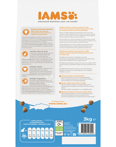IAMS Cat Adult All Breeds Ocean Fish 3 kg
