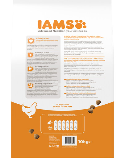 IAMS for Vitality Senior Cat Food with Fresh Chicken 10kg
