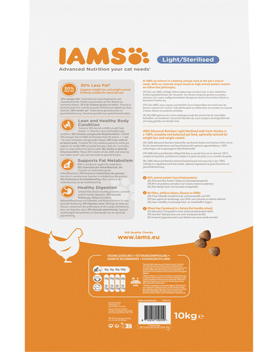 IAMS for Vitality snížený obsah tuku pro dospělé kočky po sterilizaci 10 kg