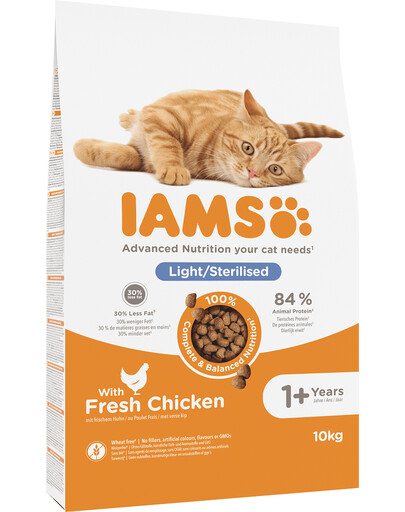 IAMS for Vitality snížený obsah tuku pro dospělé kočky po sterilizaci 10 kg