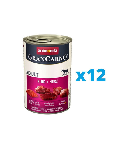 ANIMONDA GranCarno Adult hovězí & srdce 12 x 800 g