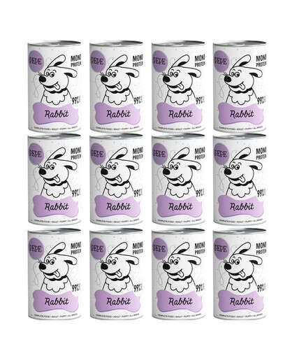 PAKA ZWIERZAKA PEPE Rabbit (królik) 12x400g