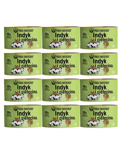 PAKA ZWIERZAKA Karma mokra Indyk z cielęciną 12x200 g