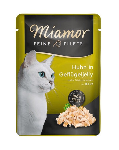 MIAMOR Feline Filets Kuřecí a drůbeží filety v želé 100 g