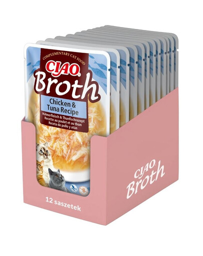INABA CIAO Broth Bulion Kuře a Tuňák 12x40g