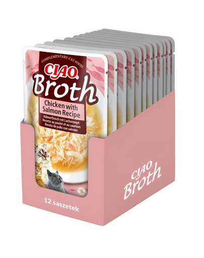 INABA CIAO Broth Bulion Kuře a Losos 12x40g