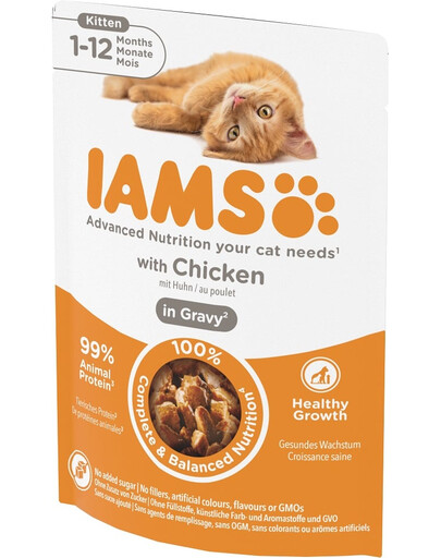 IAMS Cat Kitten Kuře v omáčce 85 g