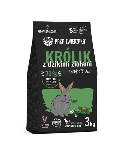 PAKA ZWIERZAKA Seventh Heaven Suché krmivo Králík s divokými bylinami pro štěňata S 3kg