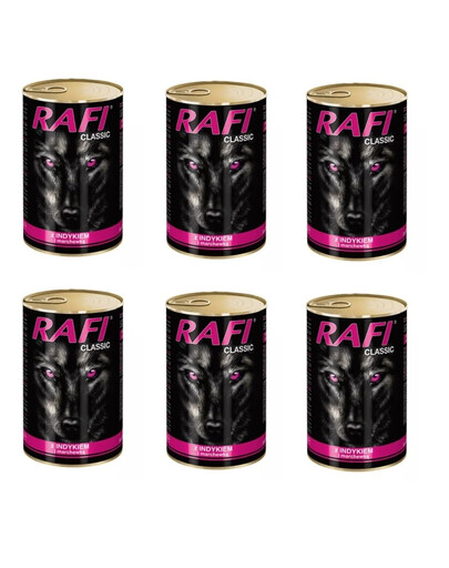 DOLINA NOTECI RAFI Classic w sosie 6x1240 g  puszka dla dorosłych psów