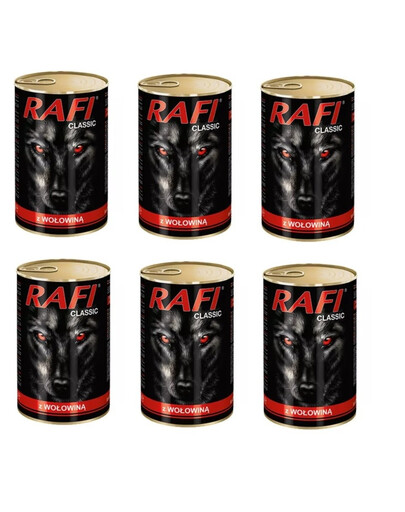 DOLINA NOTECI RAFI Classic w sosie 6x1240 g  puszka dla dorosłych psów