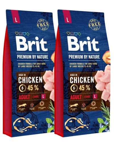 BRIT Premium By Nature Adult Large L 2 x 15 kg