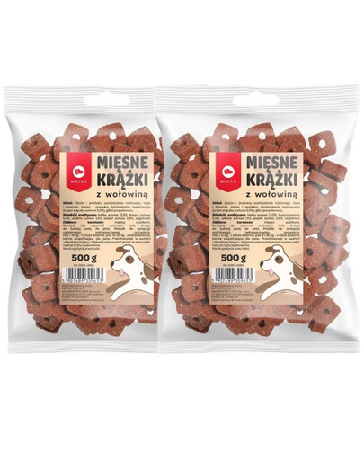 MACED Hovězí masové kroužky 2x500 g