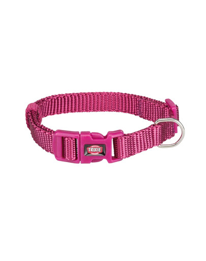 Obroża Premium, L–XL: 40–65 cm/25 mm, fuksja