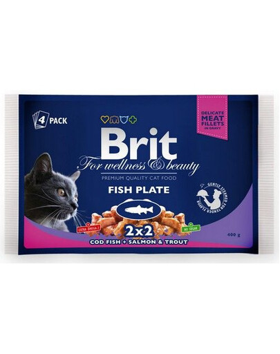 BRIT Zestaw saszetek Cat Adult 52x100g