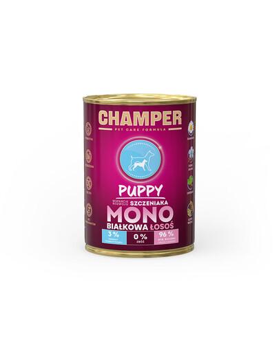 CHAMPER Puppy Losos monoproteinové krmivo pro štěňata 400 g