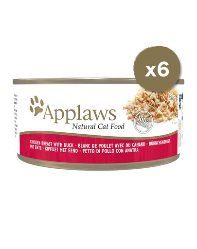 APPLAWS Puszki w bulionie dla kota 6 x 156 g