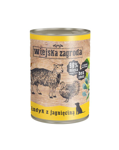 Indyk z jagnięciną 400 g bezzbożowa karma dla psa