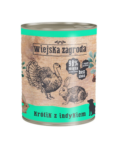 Królik z indykiem 800 g bezzbożowa karma dla psa