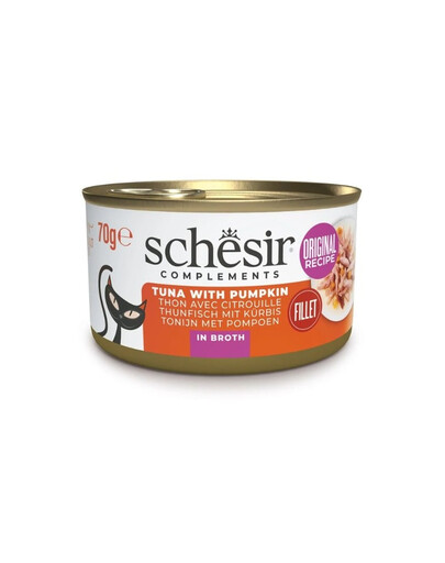 SCHESIR Tuňák s dýní ve vývaru pro kočky 70 g