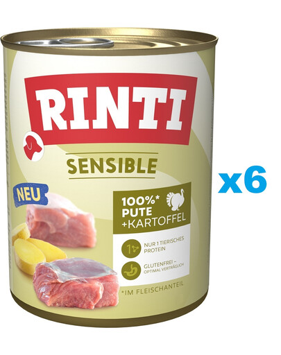 RINTI Sensible Krůta s bramborami 6x800 g