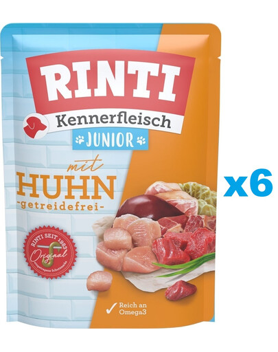 RINTI Kennerfleisch Junior kuře 6x400 g kapsička pro psy