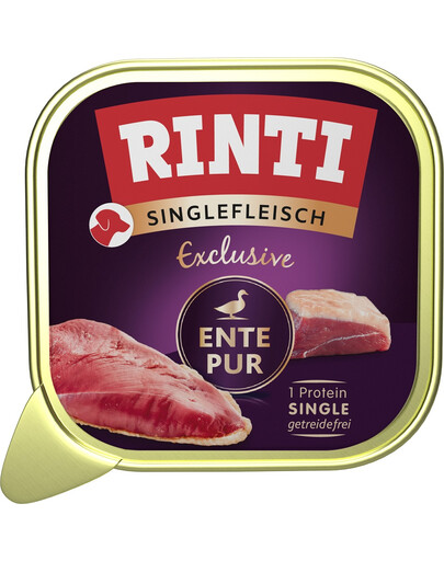 RINTI Singlefleisch Exclusive Duck Čisté monoproteinové krmivo s kachnou 150 g