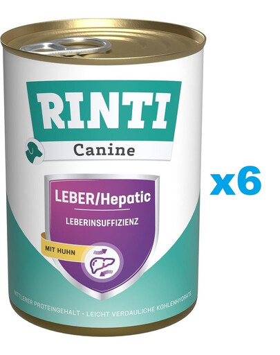 RINTI Canine Liver/Hepatic Chicken s kuřecím masem 6x400 g