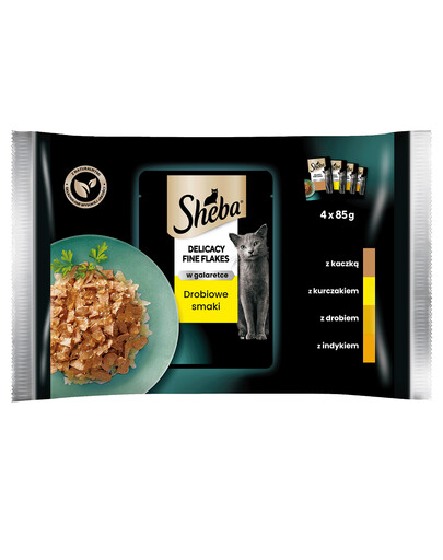 SHEBA Delicacy in Jelly kapsička drůbeží příchutě v želé 4x85g 3+1 ZDARMA