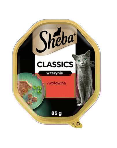 SHEBA Classics s hovězím masem - krmivo pro kočky v paštice 85g