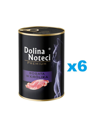 DOLINA NOTECI Premium bohaté na králíka pro kočky 6x400 g