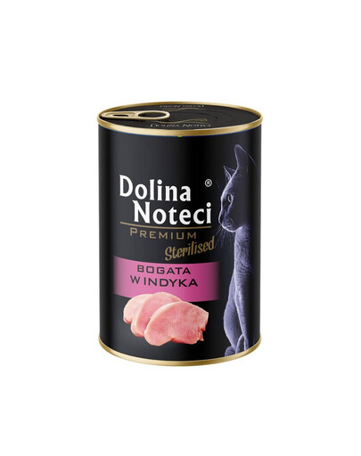 DOLINA NOTECI Premium Sterilised Bohatá s krůtím pro kočky po sterilizaci 400 g