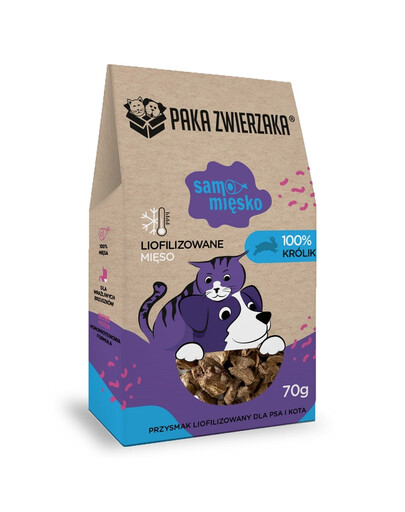 PAKA ZWIERZAKA Králík lyofilizované maso pro psa a kočku 70 g