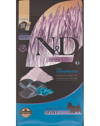 N&D Spirulina Adult Mini Herring & Wolfberry 2 kg