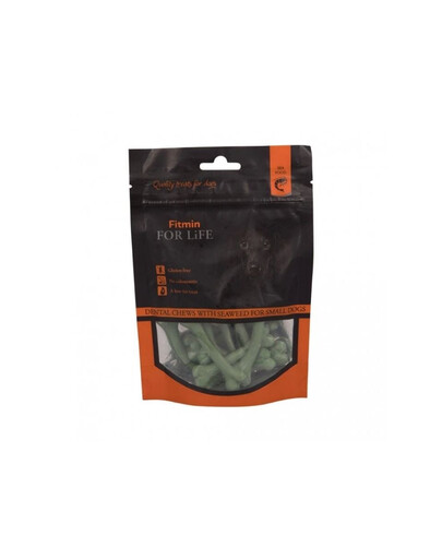 FITMIN For Life Dental treat Chews with seaweed 70g dentální pamlsky s řasami pro malé psy
