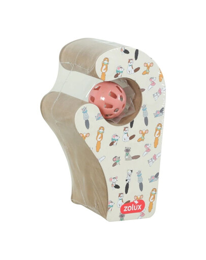 ZOLUX CHATOUILLE škrabadlo - skládací tlapka s míčkem a kočičí mátou