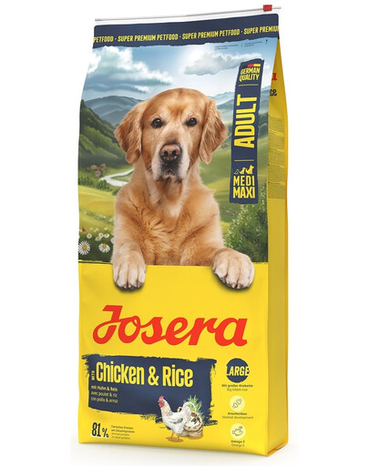 JOSERA Chicken with Rice Adult 12,5kg snadno stravitelná krmiva pro střední a velké plemena