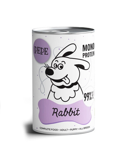 PAKA ZWIERZAKA PEPE Rabbit (králík) 800g monoproteinová krmiva