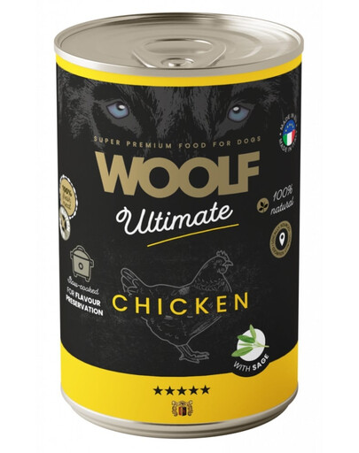 WOOLF Ultimate Adult Dog Chicken with Sage 400g mokré krmivo s kuřecím masem a šalvějí pro psy