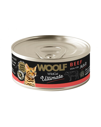 WOOLF Wild Cat Ultimate Beef Pate 85g paštika s hovězím masem pro kočky