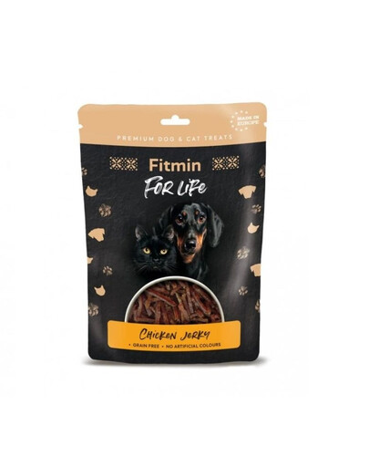 FITMIN For Life Chicken Jerky Sušené kuře pamlsek pro psy a kočky 70 g