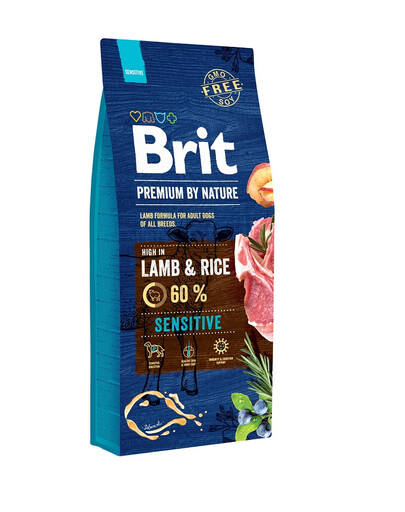 BRIT Premium by Nature Sensitive Lamb 15kg + 3kg s jehněčím pro citlivé psy