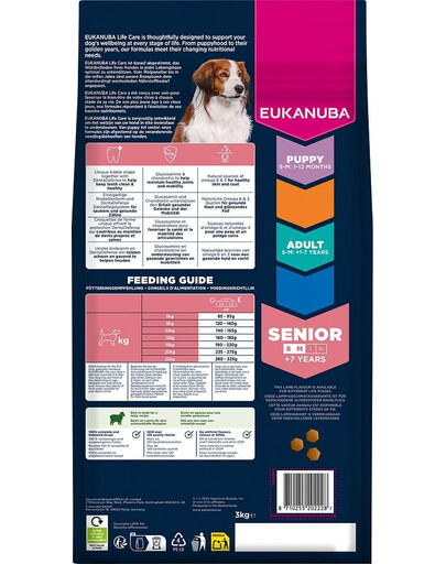 Senior Small Medium Breeds Lamb Rice 3 kg sucha karma dla starszych psów małych i średnich ras bogata w jagnięcinę i ryż