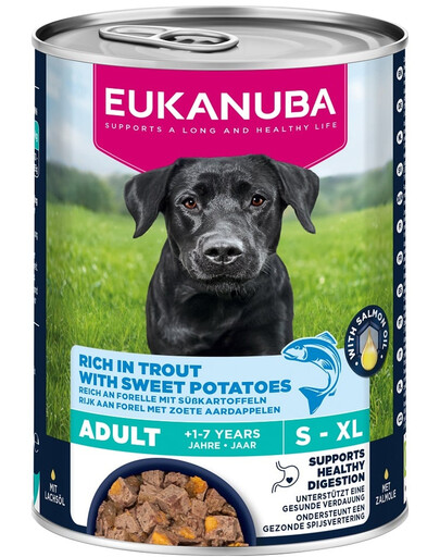 EUKANUBA Life Care Adult Rich in Trout 400 g paštika pro psy bohatá na pstruha a batáty